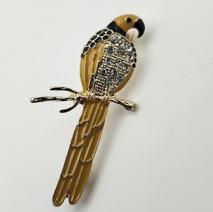 Betsey Johnson Parrot Enameled Rhinestones New Old Stock.